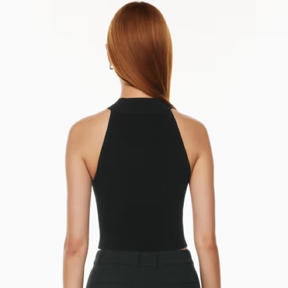 BABATON Sculpt Knit Mockneck Halter Top 🦋🐬 - Picture 3 of 6